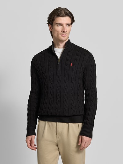 Polo Ralph Lauren Troyer o kroju regular fit z czystej bawełny Czarny 4