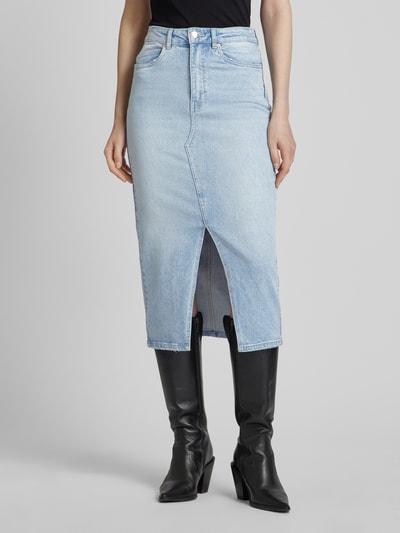 Vero Moda Jeansrok met loopsplit, model 'VERI' Jeansblauw - 4