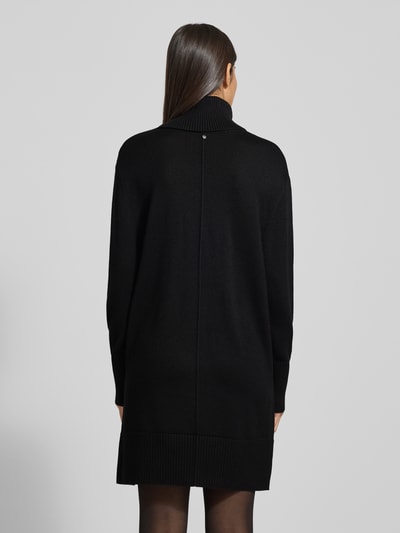 BOSS Orange Sukienka z dzianiny o kroju relaxed fit z mieszanki żywej wełny model ‘FERINGATESSA’ Czarny 5