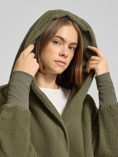Noisy May Teddy Jacke mit überschnittenen Schultern Modell 'COZY' Khaki 3