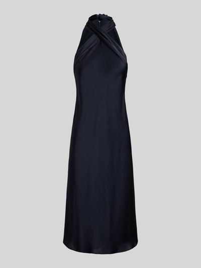 Lauren Ralph Lauren Fließendes Cocktailkleid mit Neckholder zum Binden Dunkelblau 2