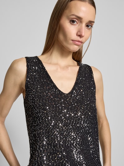 Weekend Max Mara Tanktop mit Paillettenbesatz Modell 'COLOMBA' Black 3