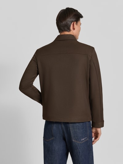 Selected Regular Fit Blouson mit Viskose-Anteil Modell 'REGULAR' Dunkelbraun 5