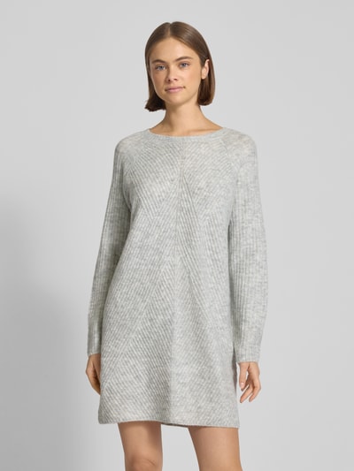 ONLY Strickkleid mit Rippstruktur Modell 'CAROL' Hellgrau 4