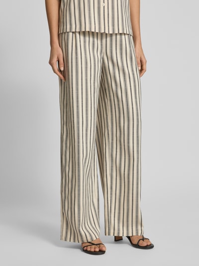 Jake*s Collection Straight Leg Stoffhose mit Bundfalten Beige 4