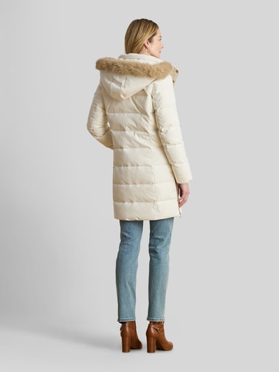 Lauren Ralph Lauren Regular Fit Daunenmantel mit Besatz aus Webpelz Ecru 5
