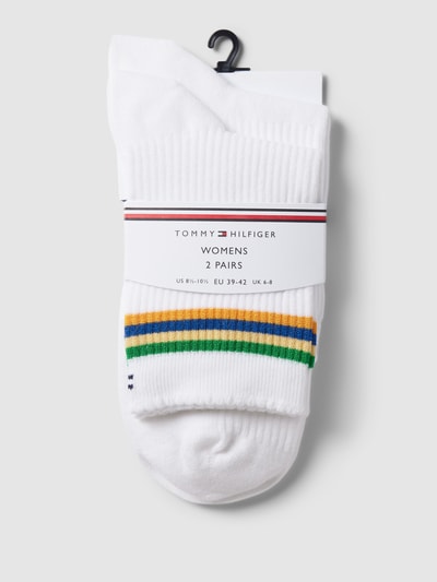 Tommy Hilfiger Socken in Ripp-Optik im 2er-Pack Weiss 3