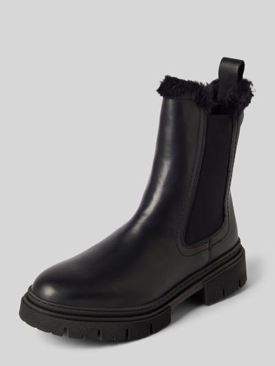 Tamaris Chelsea Boots mit Kunstfellbesatz Black 1