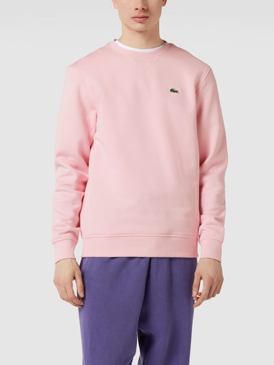 Lacoste Sweatshirt mit Label-Patch Rosa 4