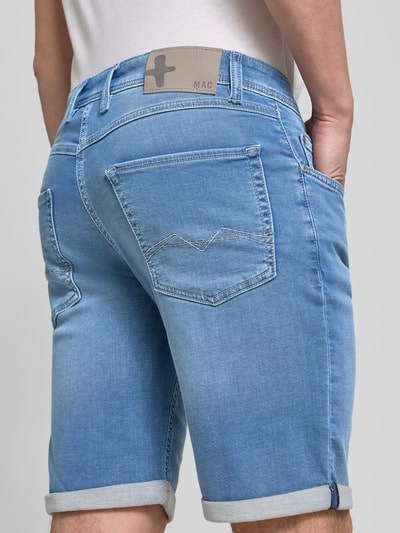 MAC Regular Fit Bermudas in Denim-Optik mit Eingrifftaschen Hellblau 3