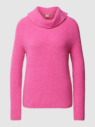 BOSS Black Women Strickpullover mit Rollkragen Pink 2