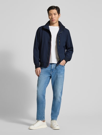 Tom Tailor Comfort Fit Blouson mit geripptem Rumpfabschluss Marine 1