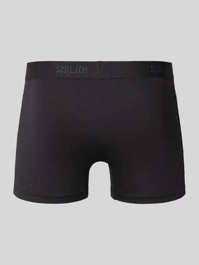 SLG Boxershort met elastische logo in band in een set van 2 stuks Antraciet - 3