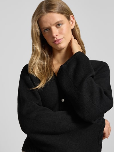 Gina Tricot Kurtka z dzianiny z listwą guzikową Czarny 3