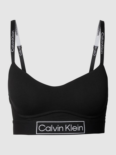 Calvin Klein Underwear Stringi z paskiem z logo model ‘THONG’ Czarny 2