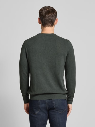 Marc O'Polo Regular fit pullover van katoenmix met scheerwol Grafiet - 5