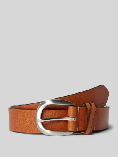 Tom Tailor Leren riem in effen design, model 'NANCY' Cognac - 1