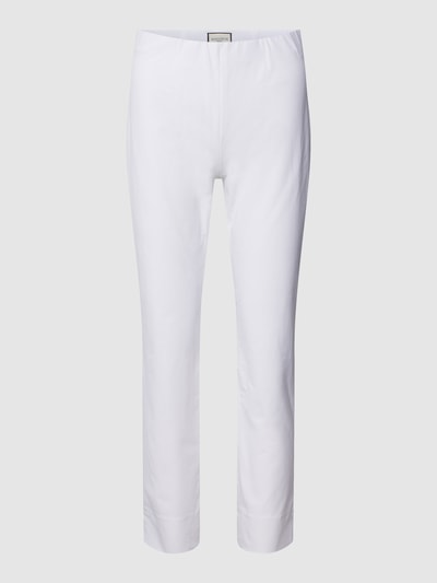 SEDUCTIVE Spodnie materiałowe o skróconym kroju slim fit model ‘SABRINA’ Złamany biały 2