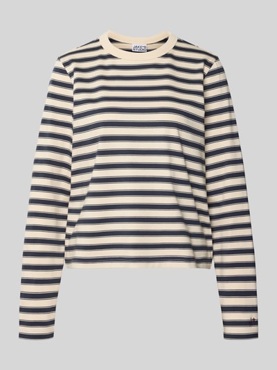 JAKE*S STUDIO WOMAN Shirt met lange mouwen en geribde ronde hals Marineblauw - 2