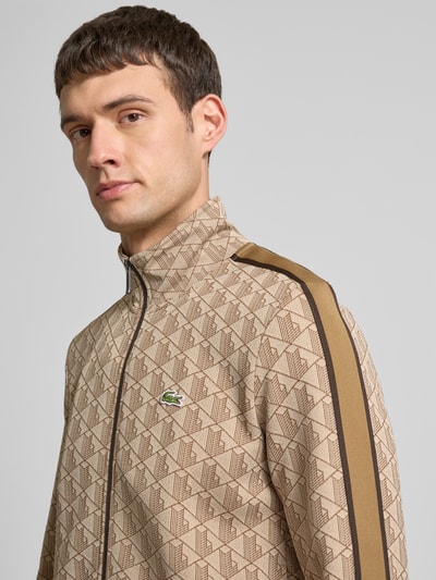 Lacoste Regular Fit Sweatjacke mit Baumwoll-Anteil Beige 3