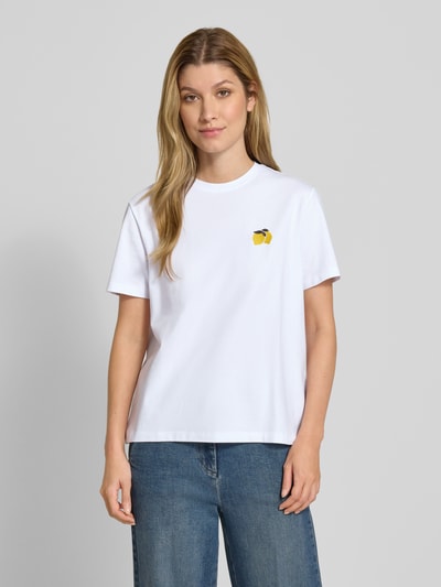 Vila T-shirt met motiefprint, model 'NORA' Offwhite - 4