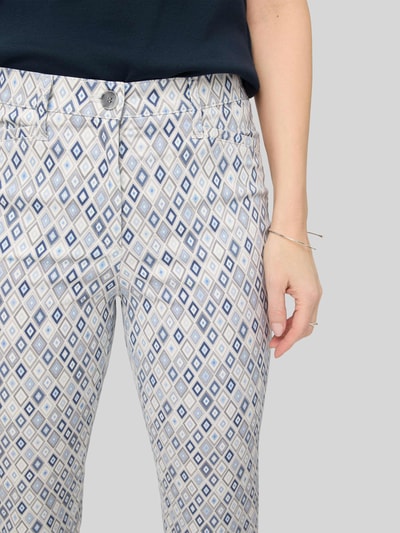 Raphaela By Brax slim fit 7/8-broek van katoenmix Blauw - 6