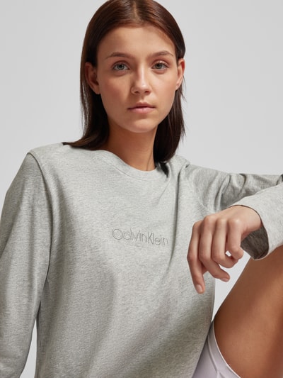 Calvin Klein Underwear Longsleeve mit Label-Stitching Hellgrau 3