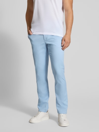 Tommy Hilfiger Straight fit chino van katoenmix Blauw gemêleerd - 4
