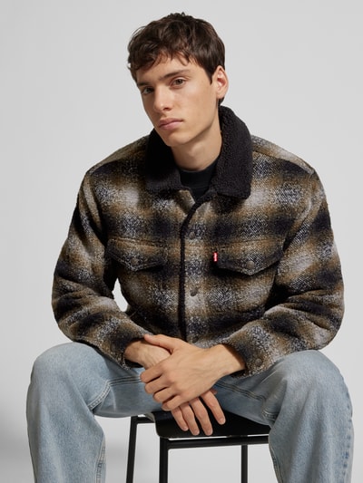 Levi's® Kurtka koszulowa o kroju loose fit z dodatkiem wełny model „James” Średniobrązowy 3