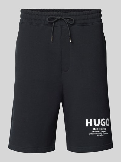 Hugo Blue Regular Fit Sweatshorts aus reiner Baumwolle Modell 'NOMARIO' Black 2