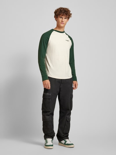 Superdry Longsleeve mit Label-Stitching Offwhite 1