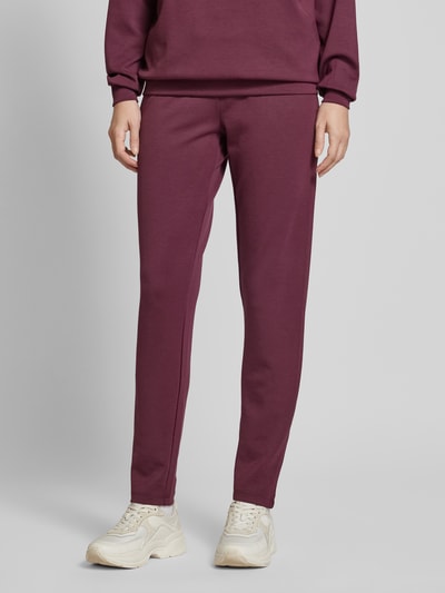 Soyaconcept Slim fit sweatpants met tunnelkoord, model 'BANU' Bordeaux - 4