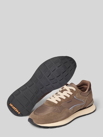 Produktfoto, Sneaker aus Leder-Mix mit Logo-Detail Modell 'City' von HOFF in Braun mit abgerundeter Passform, profilierter Sohle, Damen Sneaker