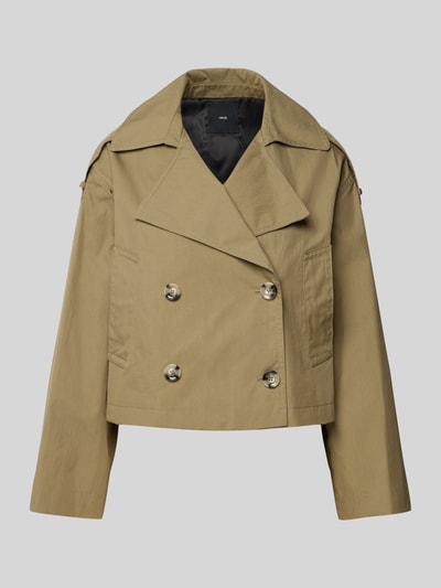 Mango Trenchcoat mit Leistentaschen Modell 'LIPA' Khaki 2