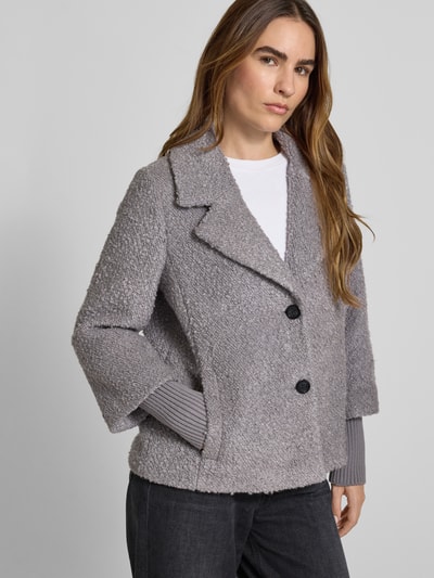 COMMA Teddyjacke mit Woll-Anteil und Reverskragen Mittelgrau 3