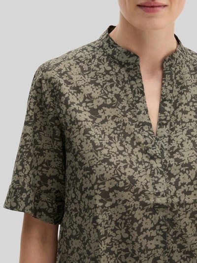 Marc O'Polo Regular Fit Kurzarmbluse aus reiner Baumwolle Oliv 3