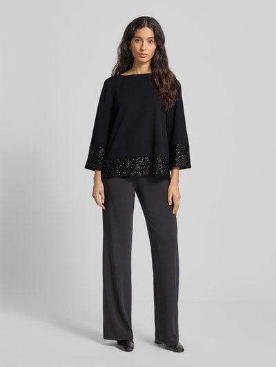 s.Oliver BLACK LABEL Loose Fit 3/4-Shirt mit Pailletten Black 1