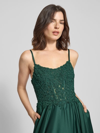 Mascara Abendkleid mit Zierbesatz Gruen 3