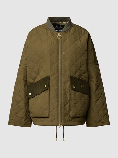 Barbour Gewatteerd jack met opstaande kraag, model 'Bowhill' Olijfgroen - 2