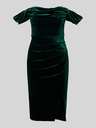 Lipsy Cocktailjurk in off shoulder-look Donkergroen - 2