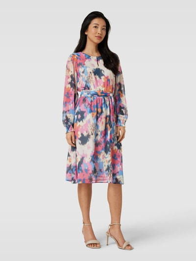 More & More Knielanges Kleid mit Allover-Print Rosa 1