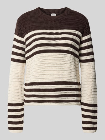 Brax Relaxed Fit Pullover aus reiner Baumwolle Modell 'LESLEY' Dunkelbraun 2