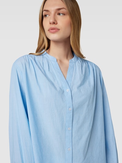 OPUS Bluse mit Serafino-Ausschnitt Modell 'Fapina' Blau 3