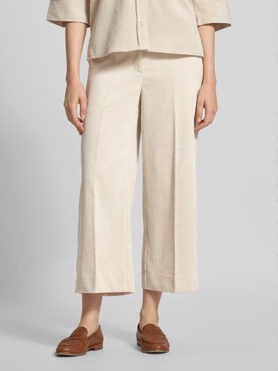 OPUS Straight leg broek met steekzakken, model 'Misha lane' Zand - 4