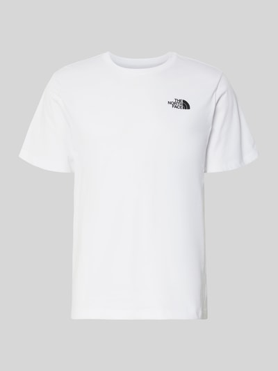 Produktfoto, T-Shirt mit Logo und Rundhalsausschnitt von The North Face, weiß, Baumwoll-Mix, Regular-Fit, Rückenlänge 71 cm bei Größe M