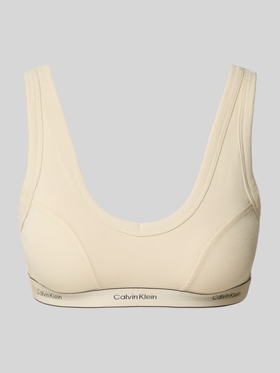 Calvin Klein Underwear BH mit elastischem Logo-Bund und breiten Trägern Beige 1