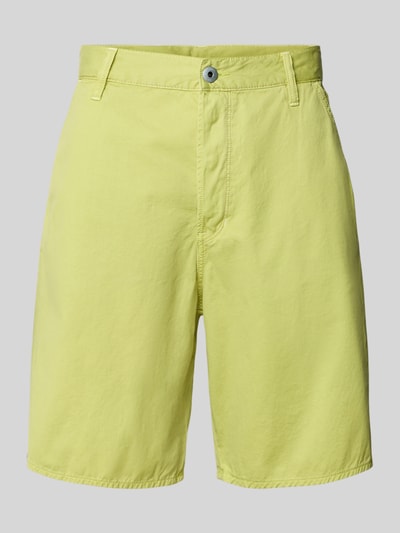 G-Star Raw Szorty o kroju relaxed fit z wpuszczanymi kieszeniami model ‘Travail’ Neonowy żółty 2