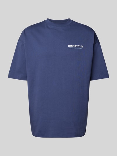 Multiply Apparel T-shirt van zuiver katoen Donkerblauw - 2