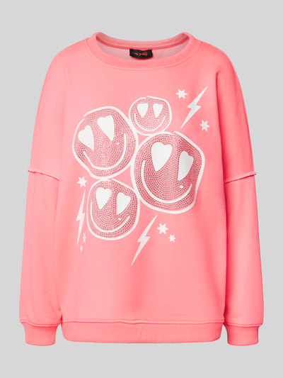 miss goodlife Oversized sweatshirt van katoenmix Neon roze - 2