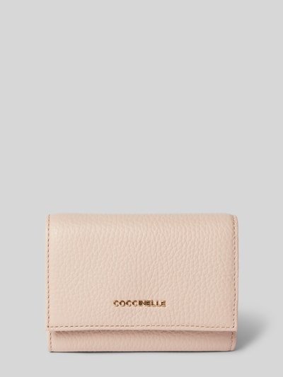 Coccinelle Portemonnaie mit Label-Applikation Rose 1